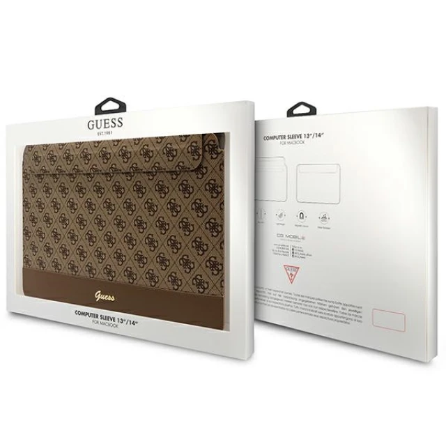 Чехол Guess 4G Stripe Metal Logo для MacBook 14