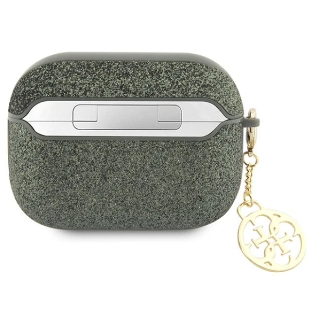 Чохол Guess Glitter Flake 4G Charm для AirPods Pro 2 Khaki (GUAP2GLGSHA)