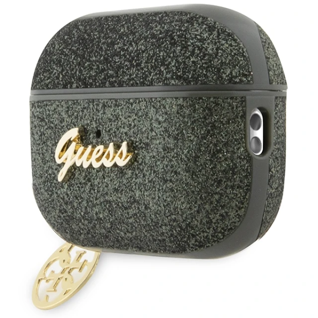 Чохол Guess Glitter Flake 4G Charm для AirPods Pro 2 Khaki (GUAP2GLGSHA)