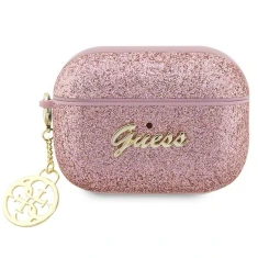 Чохол Guess Glitter Flake 4G Charm для AirPods Pro 2 Pink (GUAP2GLGSHP)