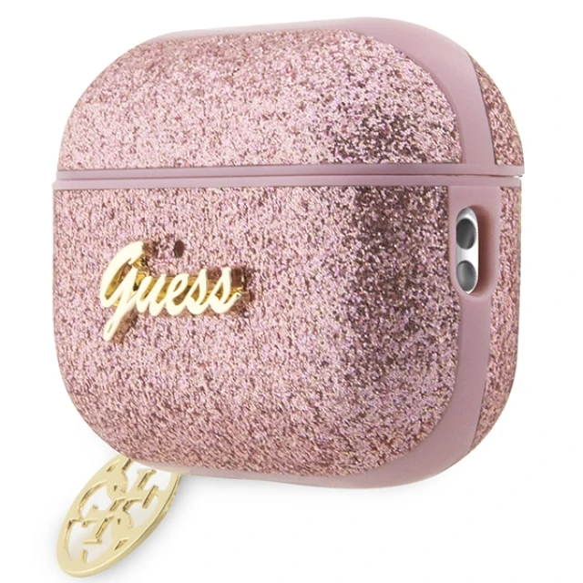 Чехол Guess Glitter Flake 4G Charm для AirPods Pro 2 Pink (GUAP2GLGSHP)
