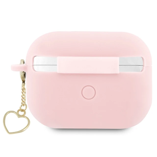 Чехол Guess Silicone Charm Heart Collection для AirPods Pro 2 Pink (GUAP2LSCHSP)