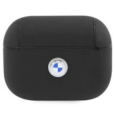 Чехол BMW для AirPods Pro 2 Geniune Leather Silver Logo Black (BMAP2SSLBK)