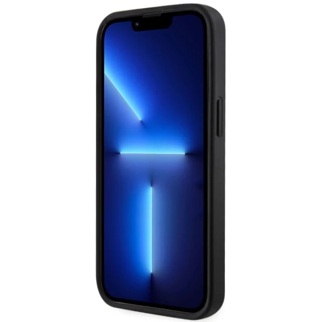 Чохол Guess GCube Stripes для iPhone 14 | 13 Black with MagSafe (GUHMP14SHGCFSEK)