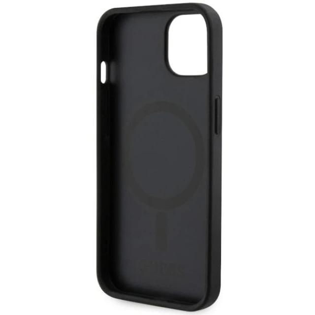 Чохол Guess GCube Stripes для iPhone 14 | 13 Black with MagSafe (GUHMP14SHGCFSEK)