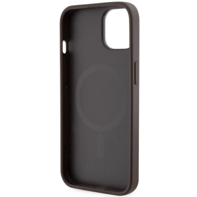 Чохол Guess GCube Stripes для iPhone 14 Plus Brown with MagSafe (GUHMP14MHGCFSEW)