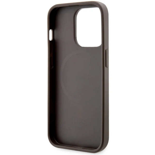 Чехол Guess GCube Stripes для iPhone 14 Pro Brown with MagSafe (GUHMP14LHGCFSEW)