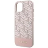 Чохол Guess GCube Stripes для iPhone 14 | 13 Pink with MagSafe (GUHMP14SHGCFSEP)