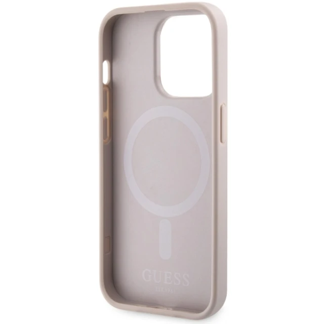 Чохол Guess GCube Stripes для iPhone 14 Pro Max Pink with MagSafe (GUHMP14XHGCFSEP)