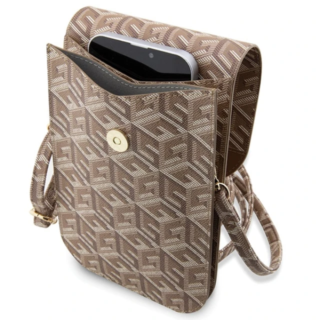 Чохол-сумка Guess G Cube Stripes (Bag) 19 x 11.5 x 2 cm Brown (GUWBHGCFSEW)