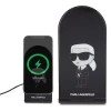 Бездротовий зарядний пристрій Karl Lagerfeld Ikonik 2-in-1 15W Black with MagSafe (KLDCRFALKINK)