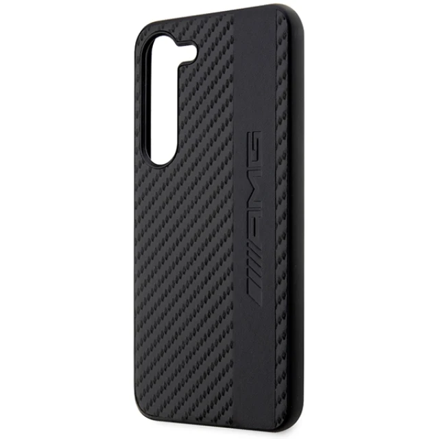 Чехол Mercedes для Samsung Galaxy S23 S911 Carbon Stripe&Embossed Black (AMHCS23SBLSCA)