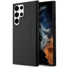 Чохол Mercedes для Samsung Galaxy S23 Ultra S918 Carbon Stripe&Embossed Black (AMHCS23LBLSCA)