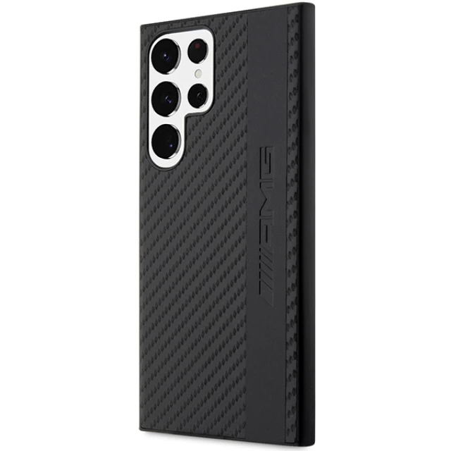 Чохол Mercedes для Samsung Galaxy S23 Ultra S918 Carbon Stripe&Embossed Black (AMHCS23LBLSCA)