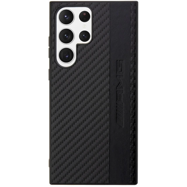 Чохол Mercedes для Samsung Galaxy S23 Ultra S918 Carbon Stripe&Embossed Black (AMHCS23LBLSCA)