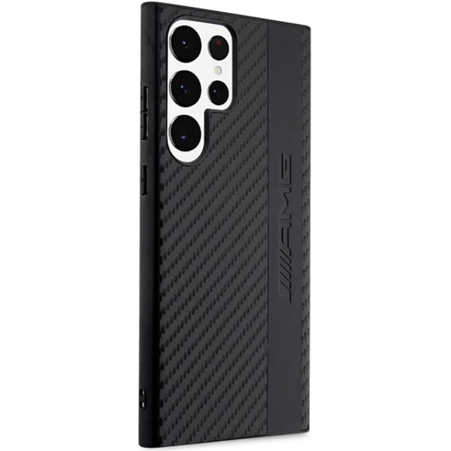 Чохол Mercedes для Samsung Galaxy S23 Ultra S918 Carbon Stripe&Embossed Black (AMHCS23LBLSCA)