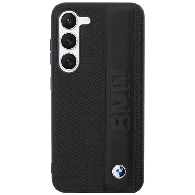 Чохол BMW для Samsung Galaxy S23 Plus S916 Leather Textured and Stripe Black (BMHCS23M22RDPK)