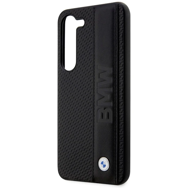 Чохол BMW для Samsung Galaxy S23 Plus S916 Leather Textured and Stripe Black (BMHCS23M22RDPK)