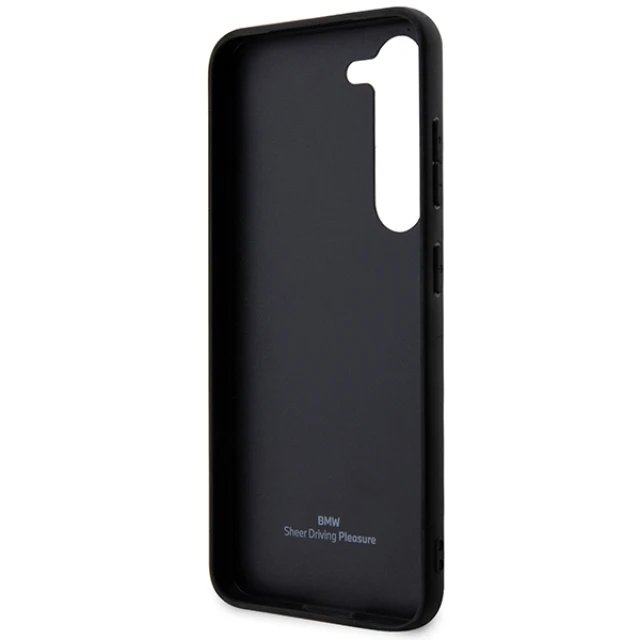 Чохол BMW для Samsung Galaxy S23 Plus S916 Leather Textured and Stripe Black (BMHCS23M22RDPK)