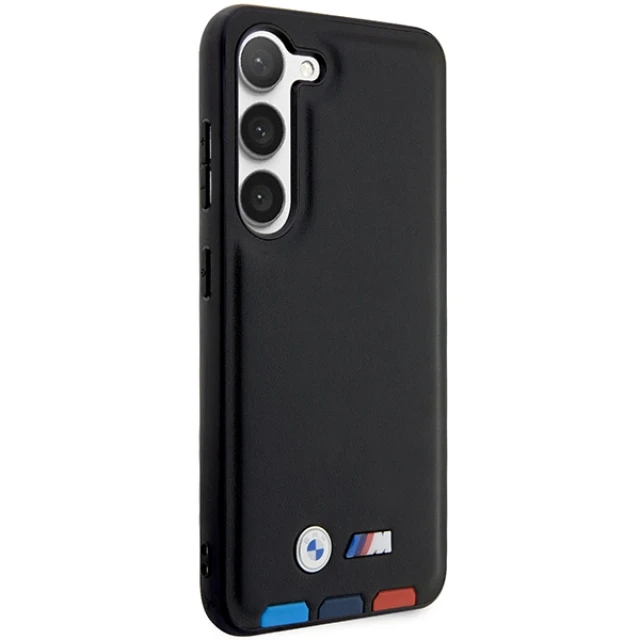 Чохол BMW для Samsung Galaxy S23 Plus S916 Leather Stamp Tricolor Black (BMHCS23M22PTDK)