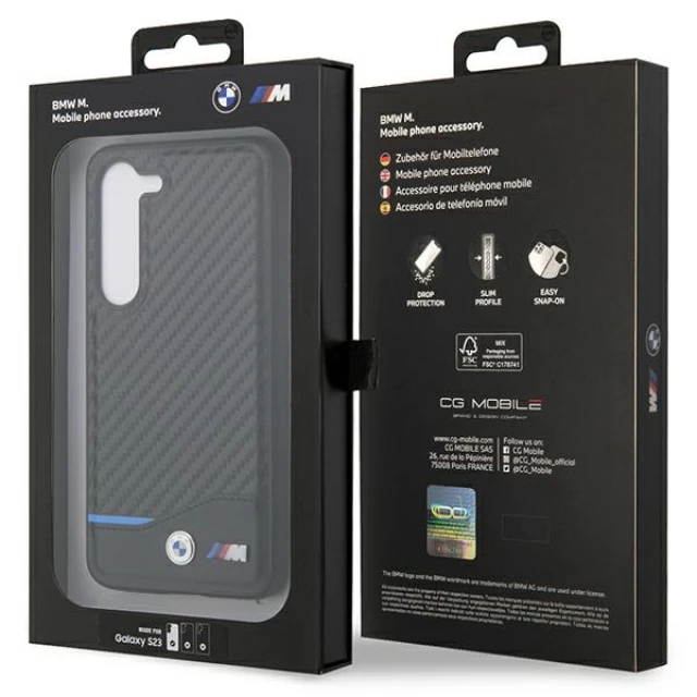 Чохол BMW для Samsung Galaxy S23 S911 Leather Carbon Black (BMHCS23S22NBCK)