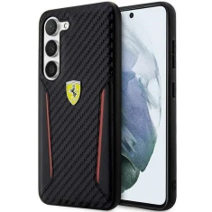 Чохол Ferrari для Samsung Galaxy S23 S911 Carbon Contrast Edges Black (FEHCS23SNPYK)