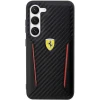 Чохол Ferrari для Samsung Galaxy S23 Plus S916 Carbon Contrast Edges Black (FEHCS23MNPYK)
