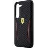 Чохол Ferrari для Samsung Galaxy S23 Plus S916 Carbon Contrast Edges Black (FEHCS23MNPYK)