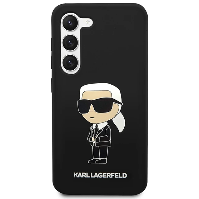 Чохол Karl Lagerfeld Silicone Ikonik для Samsung Galaxy S23 S911 Black (KLHCS23SSNIKBCK)