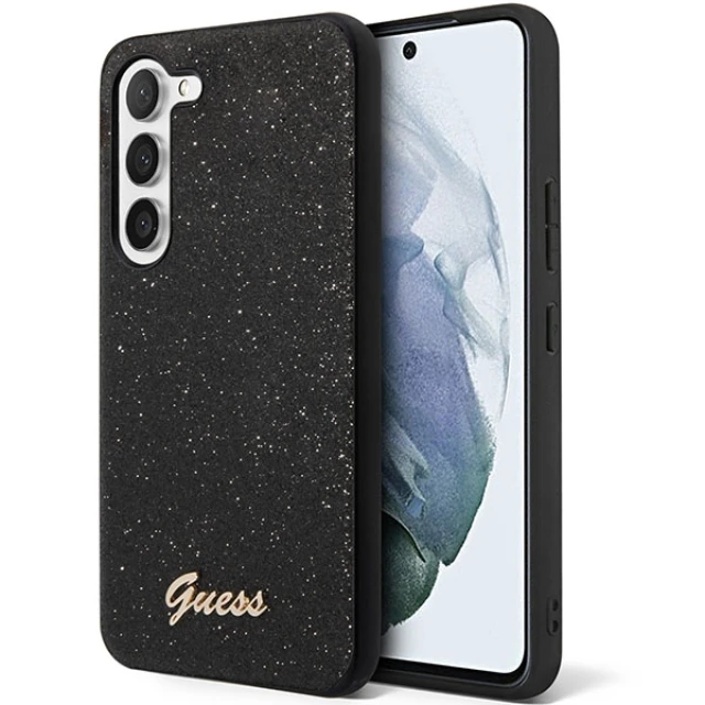 Чохол Guess Glitter Script для Samsung Galaxy S23 Plus Black (GUHCS23MHGGSHK)