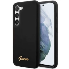 Чехол Guess Silicone Vintage Gold Logo для Samsung Galaxy S23 Plus Black (GUHCS23MSLSMK)