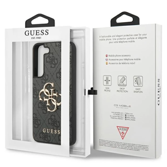 Чохол Guess 4G Big Metal Logo для Samsung Galaxy S23 Grey (GUHCS23S4GMGGR)