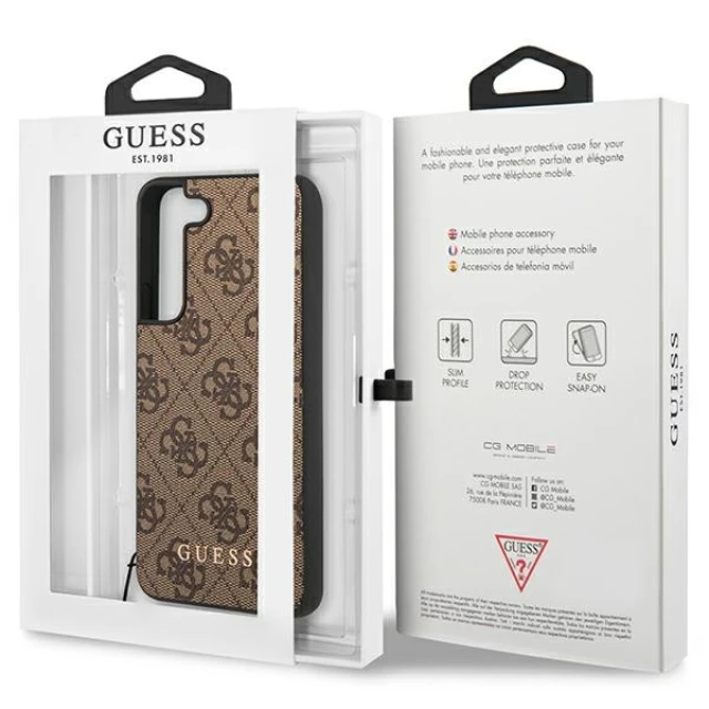 Чехол Guess 4G Charms для Samsung Galaxy S23 S911 Brown (GUHCS23SGF4GBR)