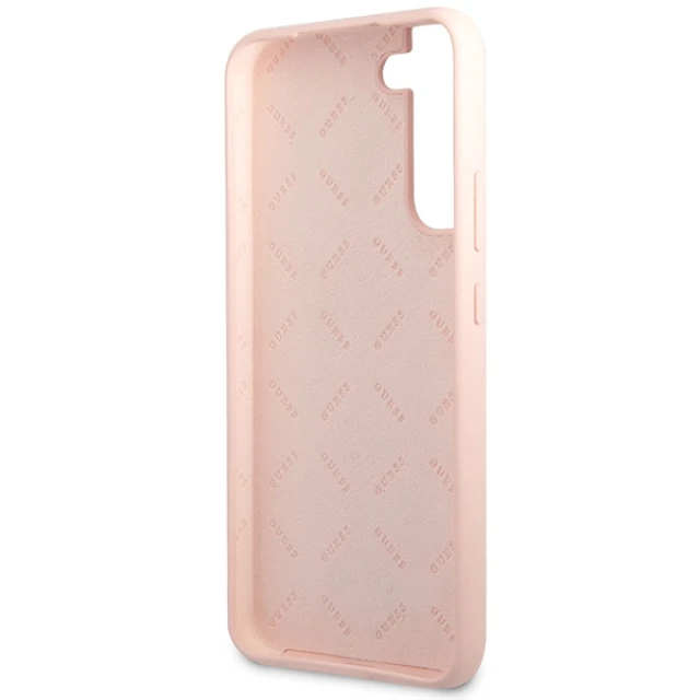 Чохол Guess Silicone Script Metal Logo для Samsung Galaxy S23 Plus Pink (GUHCS23MLSLMGPP)