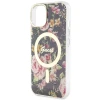 Чохол Guess Flower для iPhone 14 | 13 Black with MagSafe (GUHMP14SHCFWSK)