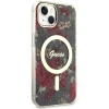 Чохол Guess Flower для iPhone 14 | 13 Khaki with MagSafe (GUHMP14SHCFWSA)