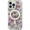 Чохол Guess Flower для iPhone 14 Pro Transparent with MagSafe (GUHMP14LHCFWST)