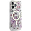 Чохол Guess Flower для iPhone 14 Pro Transparent with MagSafe (GUHMP14LHCFWST)