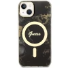 Чохол Guess Golden Marble для iPhone 14 | 13 Black with MagSafe (GUHMP14SHTMRSK)