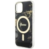 Чохол Guess Golden Marble для iPhone 14 | 13 Black with MagSafe (GUHMP14SHTMRSK)