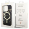 Чохол Guess Golden Marble для iPhone 14 Pro Black with MagSafe (GUHMP14LHTMRSK)