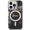 Чохол Guess Golden Marble для iPhone 14 Pro Black with MagSafe (GUHMP14LHTMRSK)