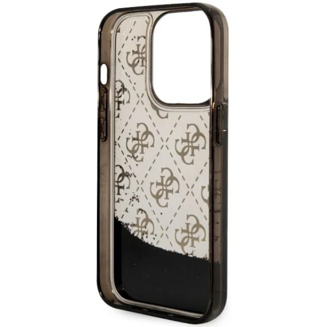 Чохол Guess Liquid Glitter 4G Transculent для iPhone 14 Pro Black (GUHCP14LLC4PSGK)