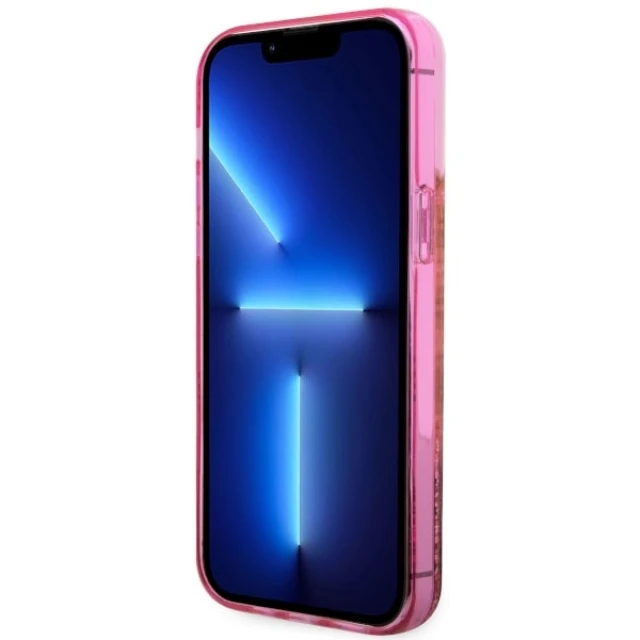 Чохол Guess Liquid Glitter 4G Transculent для iPhone 14 Pro Pink (GUHCP14LLC4PSGP)
