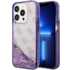 Чохол Guess Liquid Glitter 4G Transculent для iPhone 14 Pro Purple (GUHCP14LLC4PSGU)