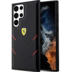 Чохол Ferrari для Samsung Galaxy S23 Ultra S918 Hot Stamp Lines Black (FEHCS23LPBAK)