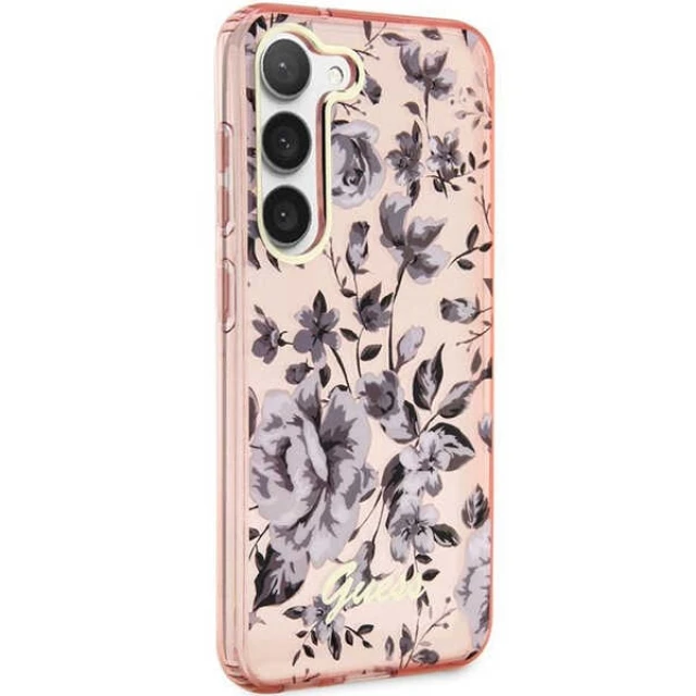 Чохол Guess Flower Collection для Samsung Galaxy S23 S911 Pink (GUHCS23SHCFWSP)