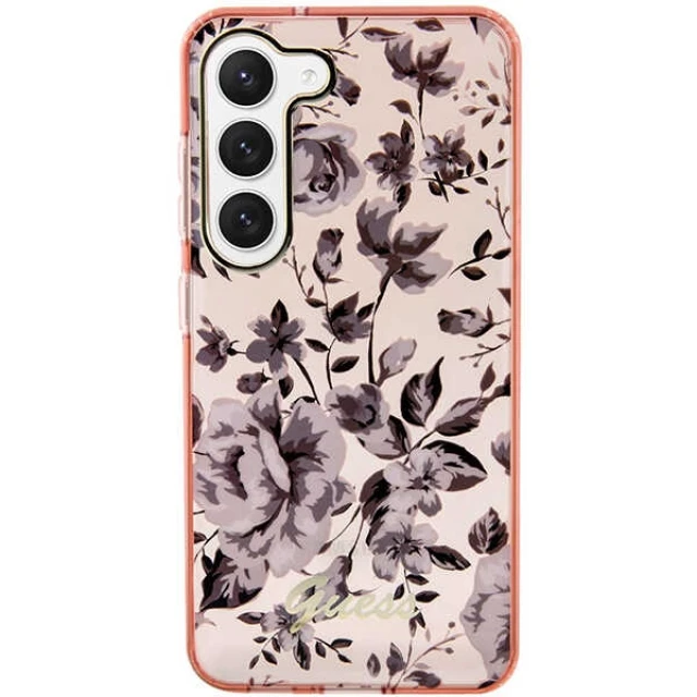 Чохол Guess Flower Collection для Samsung Galaxy S23 Plus S916 Pink (GUHCS23MHCFWSP)