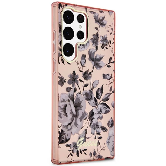 Чохол Guess Flower Collection для Samsung Galaxy S23 Ultra S918 Pink (GUHCS23LHCFWSP)