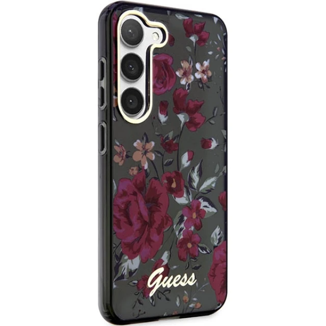 Чехол Guess Flower Collection для Samsung Galaxy S23 Plus S916 Khaki (GUHCS23MHCFWSA)